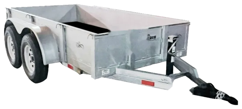 Remolque cama baja con cajón doble eje