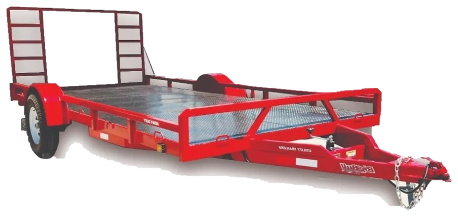 Remolque cama plana larga con rampa